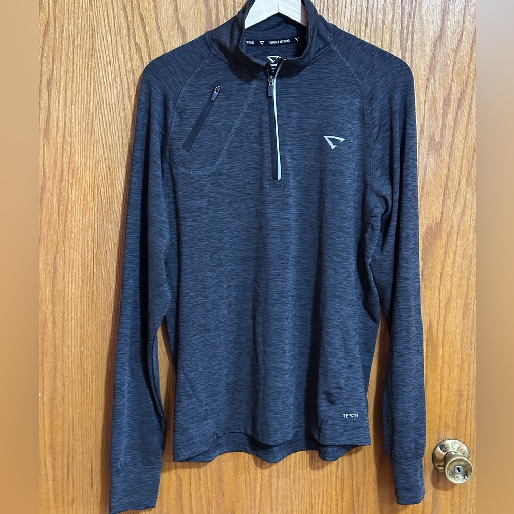 Cheetah Black‎ grey Quarter-Zip Pullover sz small